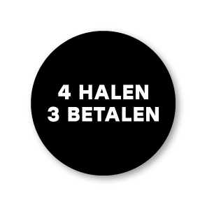 Halen/Betalen stickers zwart-wit rond 30mm