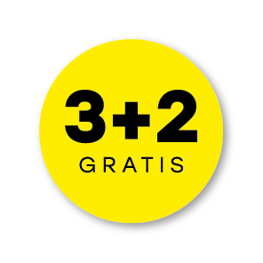 Plus stickers geel-zwart rond 30mm