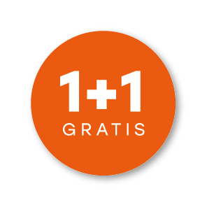 Plus stickers oranje-wit rond 30mm