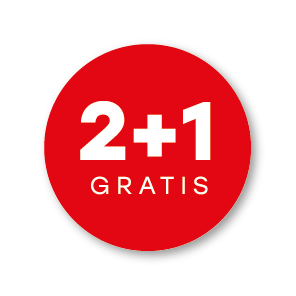 Plus stickers rood-wit rond 30mm