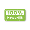 Stickers '100% Natuurlijk' lichtgroen-wit rechthoek 38x21mm