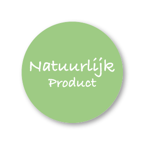 Stickers 'Natuurlijk Product' lichtgroen-wit rond 30mm