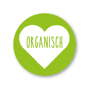 Stickers 'Organisch' hartje lichtgroen-wit rond 30mm