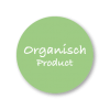 Stickers 'Organisch Product' lichtgroen-wit rond 30mm