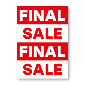 Final sale poster