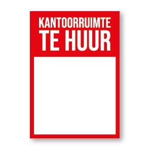 Kantoorruimte Te Huur poster rood