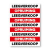 Leegverkoop opruiming poster