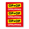 OP=OP opruiming poster