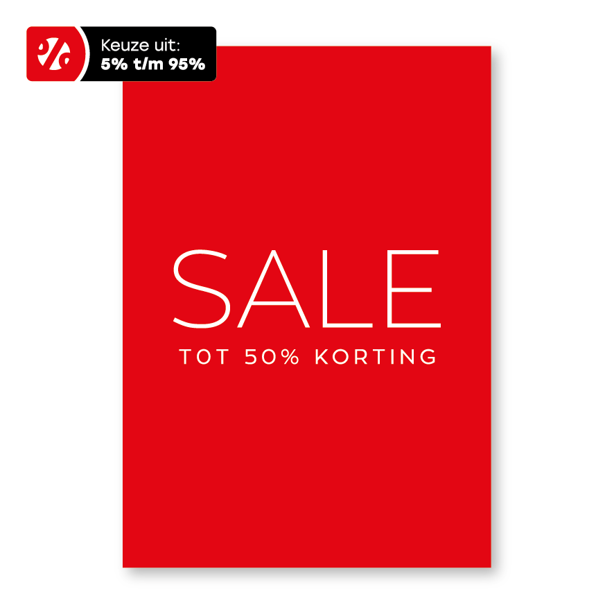 Sale Korting poster