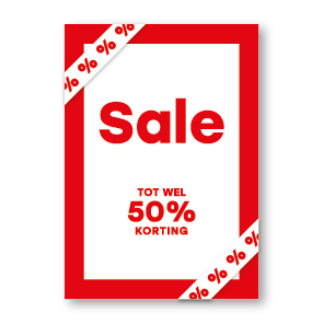 Sale Korting poster