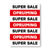 Super sale opruiming poster
