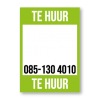 Te Huur poster lichtgroen gepersonaliseerd met eigen telefoonnummer