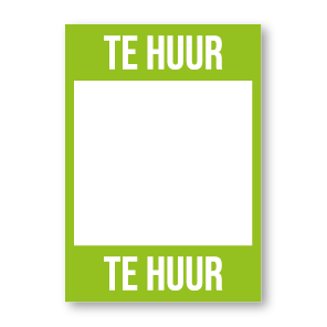 Te Huur poster lichtgroen