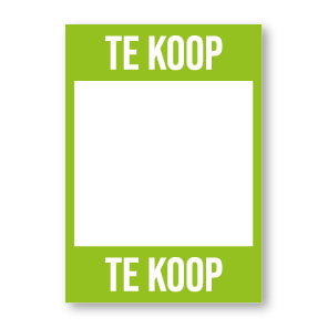 Te Koop poster lichtgroen