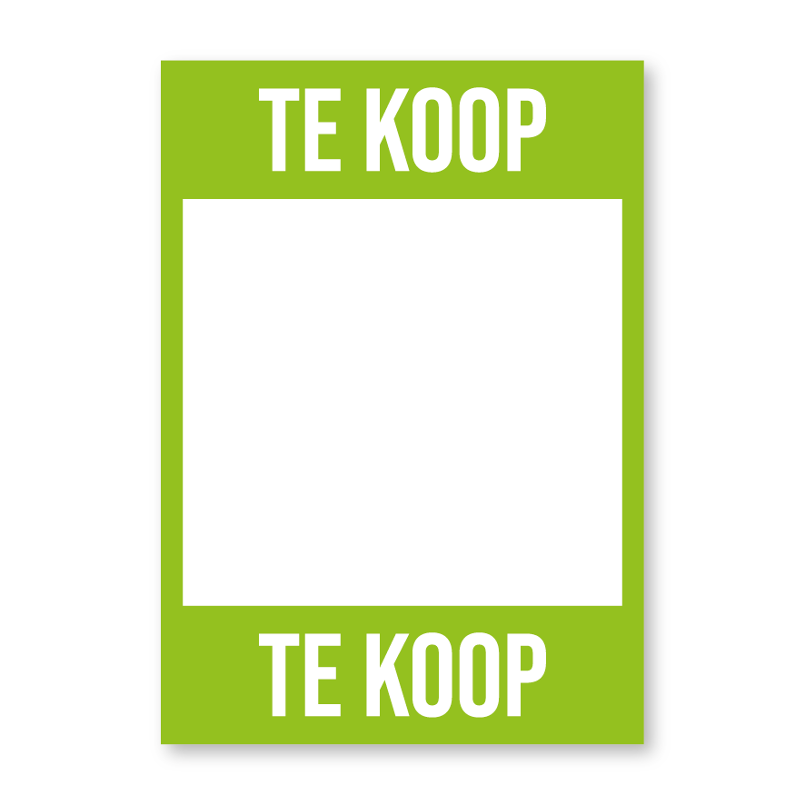 Te Koop poster, lichtgroen |