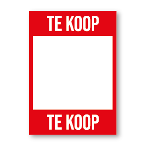 Te Koop poster rood