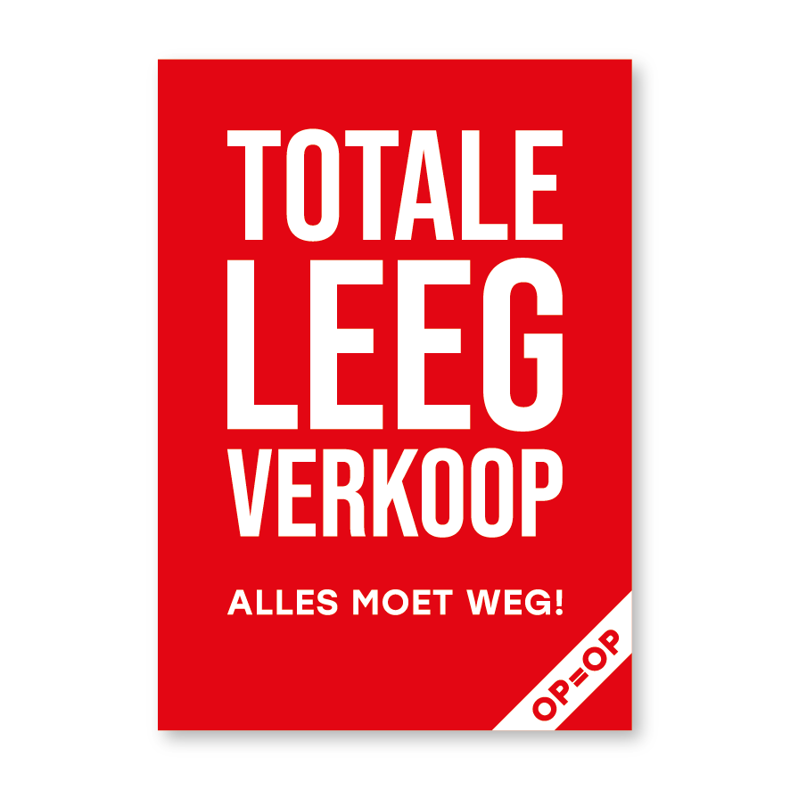 Totale Leegverkoop poster