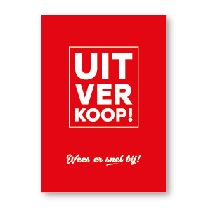 Uitverkoop poster