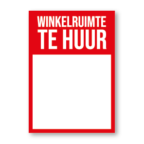 Winkelruimte Te Huur poster rood