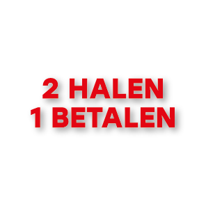 Halen/Betalen raamtekst rood