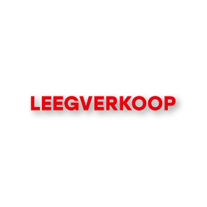 Leegverkoop raamtekst rood