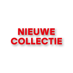 Nieuwe Collectie raamtekst rood