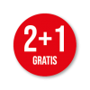 Plus raamsticker rood-wit rond