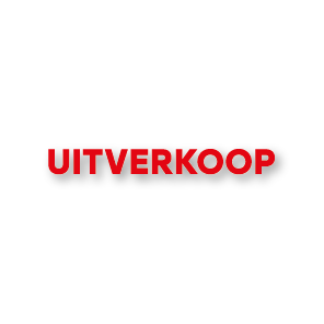 Uitverkoop raamtekst rood