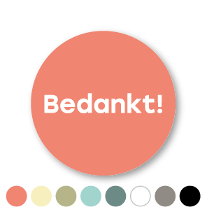 Bedankt stickers rond 30mm