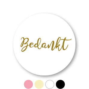 Bedankt stickers rond 30mm