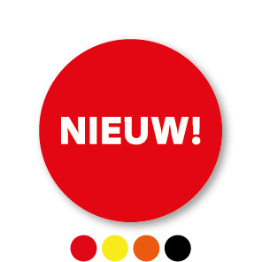 Stickers 'Nieuw' rond 30mm