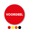 Voordeel stickers rond 30mm