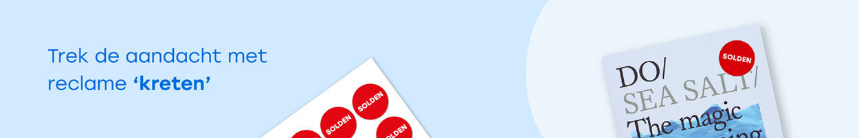 Solden stickers kopen of bestellen banner