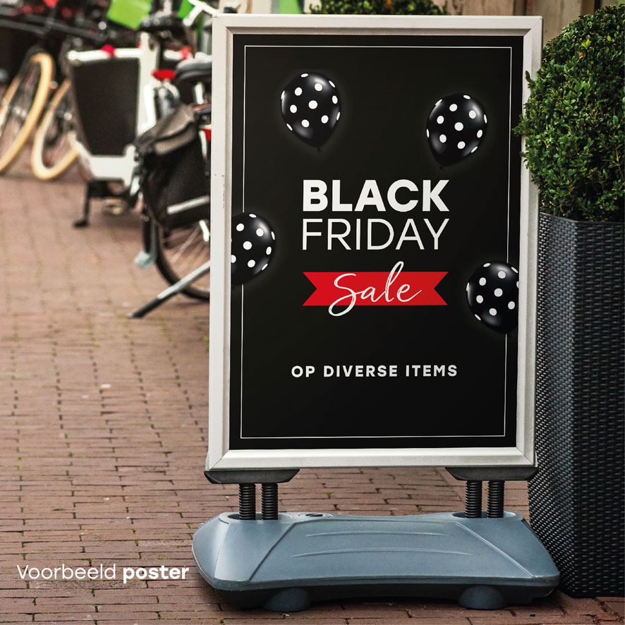 Voorbeeld Black Friday Sale poster stoepbord