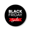 Black Friday Sale stickers zwart rond 30mm