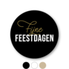 Fijne feestdagen stickers rond 30mm