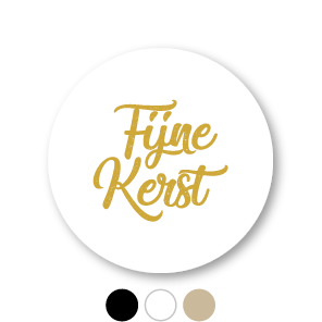 Fijne Kerst stickers rond 30mm