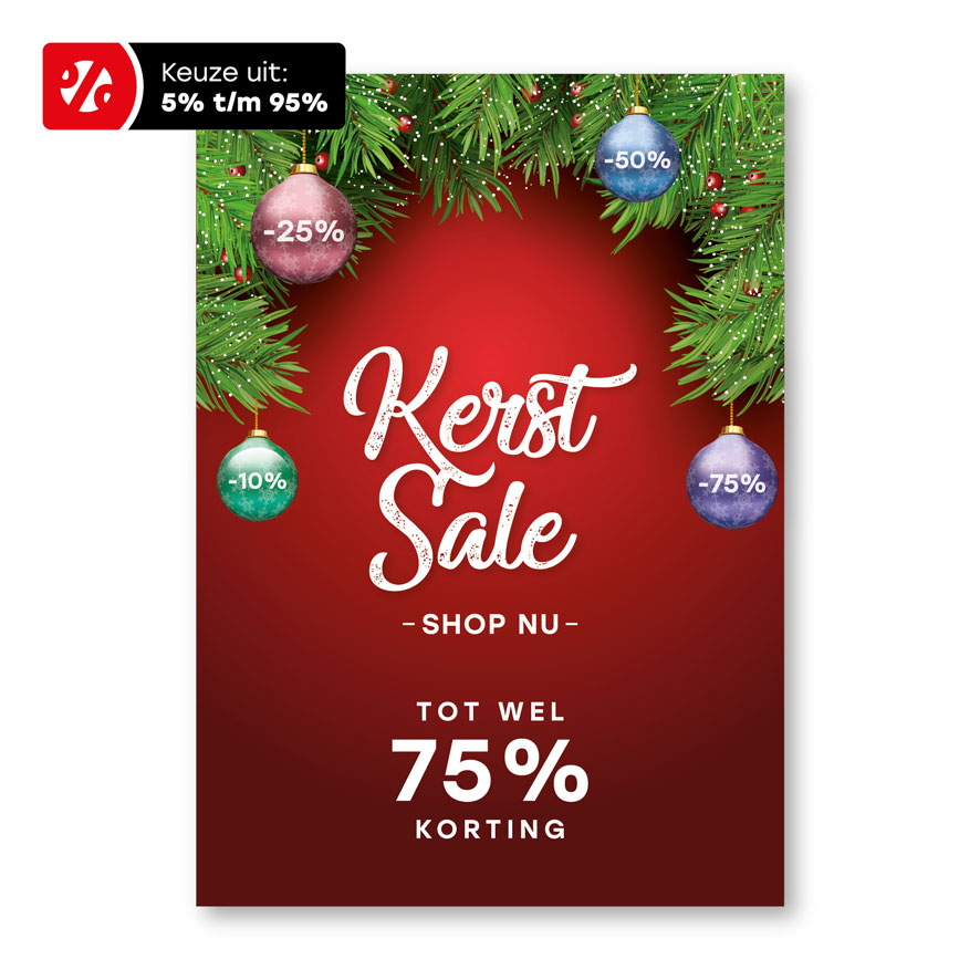 Bestrating jukbeen intellectueel Kerst Sale korting poster | Kortingsticker.nl