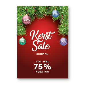 Kerst Sale korting posters