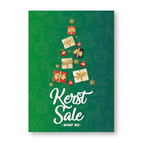 Kerst Sale posters groen