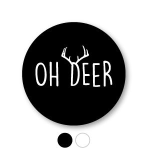Oh Deer stickers rond 30mm