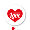 Made With Love stickers valentijn rond 30mm