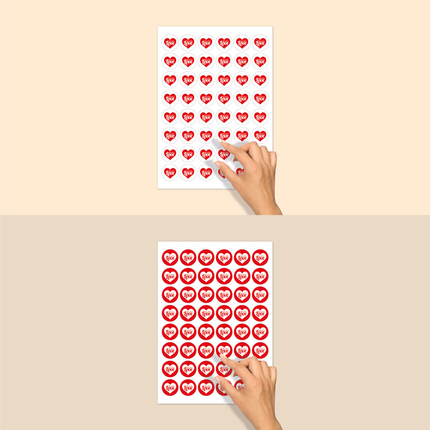 Stickervel Made With Love stickers valentijn