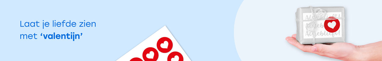 Valentijn stickers kopen of bestellen banner