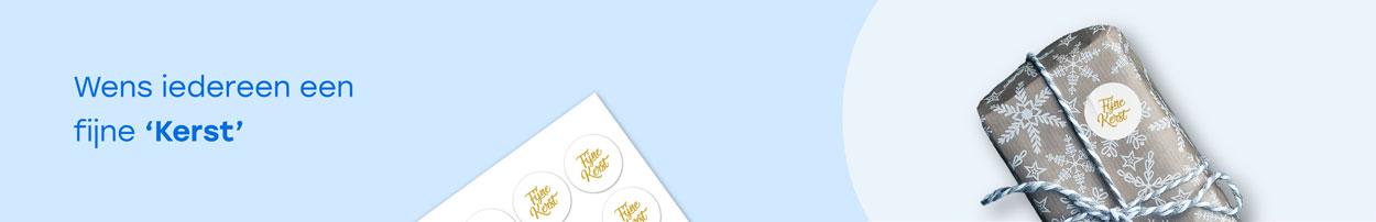 Kerst stickers kopen of bestellen banner