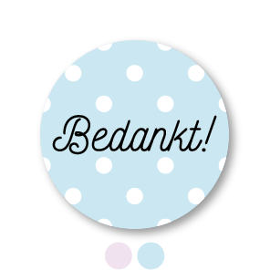 Bedankt stickers ronde stippen rond