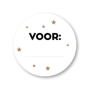 Beschrijfbare stickers 'Voor' sterretjes rond