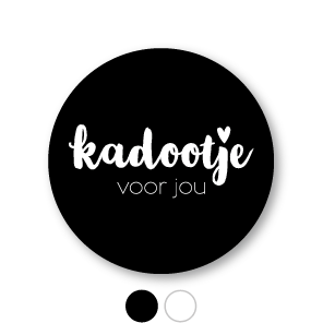 Stickers 'Kadootje voor jou' hartje rond