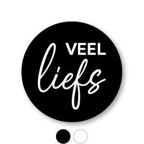 Stickers 'Veel liefs' rond