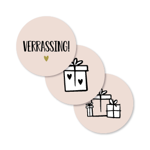 Stickers 'Verrassing' Combi Set rond